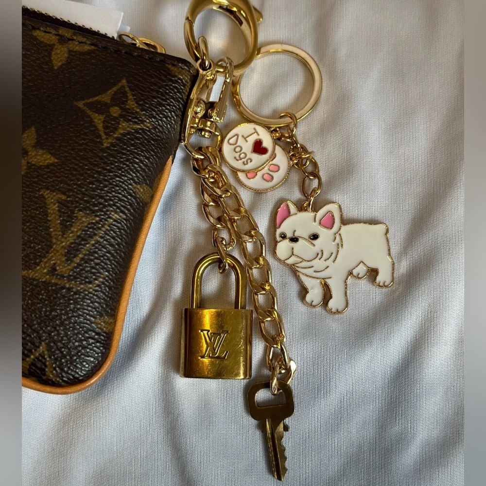 Authentic Lv Lock And Key With Dog Charm Gift. .#… - image 1